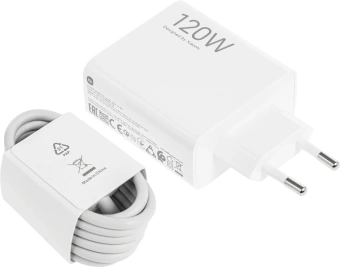 Сетевое зар./устр. Xiaomi 120W HyperCharge Combo (Type-A) EU 120W 6A (PD+QC) USB универсальное белый (BHR9462EU) - купить недорого с доставкой в интернет-магазине