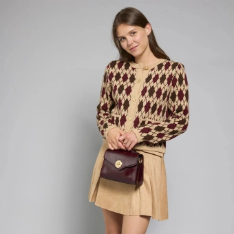 Сумка женская The Bridge Irene 04520501/YF бордовая натур.кожа - купить недорого с доставкой в интернет-магазине