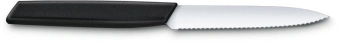 Нож кухонный Victorinox Swiss Modern (6.9003.10W) стальной универсальный лезв.100мм серрейт. заточка черный - купить недорого с доставкой в интернет-магазине