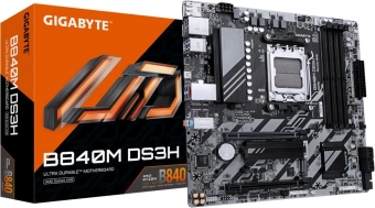 Материнская плата Gigabyte B840M DS3H SocketAM5 AMD B840 4xDDR5 mATX AC`97 8ch(7.1) 2.5Gg RAID+HDMI+DP - купить недорого с доставкой в интернет-магазине