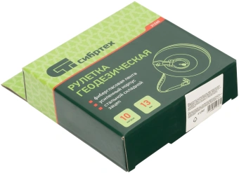 Рулетка геодезическая Сибртех 31260 дл.полотна 10м изм.шкала в см зацеп простой зеленый - купить недорого с доставкой в интернет-магазине