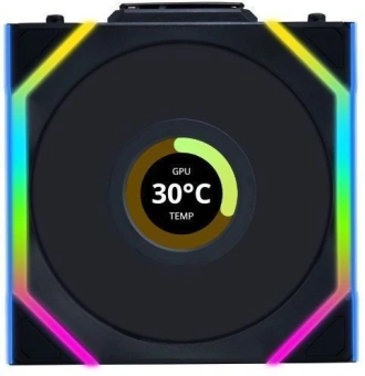 Вентилятор для корпуса Lian-Li Uni Fan SL Wireless 120 LCD ARGB 120х124.5x28 черный 4-pin 29.5дБ (упак.:3шт) (G99.12SLLCD1W3B.R0) Ret - купить недорого с доставкой в интернет-магазине
