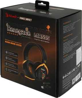 Наушники с микрофоном A4Tech Bloody MR595 Renegade черный/рисунок мониторные BT/Radio оголовье (MR595) - купить недорого с доставкой в интернет-магазине