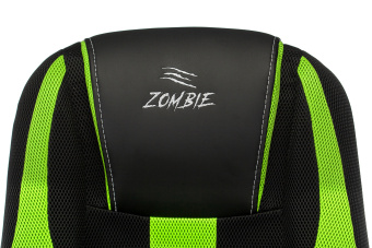 Кресло игровое Zombie 9 черный/салатовый ткань/эко.кожа крестов. пластик - купить недорого с доставкой в интернет-магазине