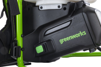 Опрыскиватель Greenworks G40BPS аккум. ранц. 15л белый/зеленый (5300007) - купить недорого с доставкой в интернет-магазине