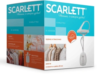 Отпариватель напольный Scarlett SC-GS130S38 2000Вт белый - купить недорого с доставкой в интернет-магазине