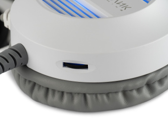 Наушники с микрофоном Оклик HS-L300G белый 2.2м мониторные оголовье (1796952) - купить недорого с доставкой в интернет-магазине