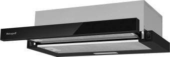 Вытяжка встраиваемая Weissgauff TEL 600 Glass черный управление: кулисные переключатели (1 мотор) - купить недорого с доставкой в интернет-магазине