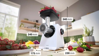 Мясорубка Bosch MFWS607W 2100Вт белый - купить недорого с доставкой в интернет-магазине
