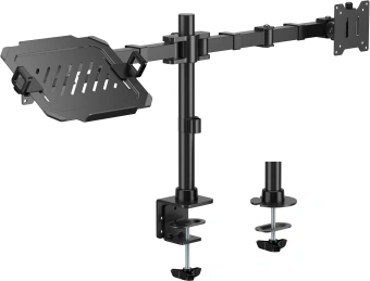 Кронштейн для монитора/ноутбука Cactus CS-VM-LH24-BL черный 17"-35" макс.20кг настольный поворот и наклон - купить недорого с доставкой в интернет-магазине