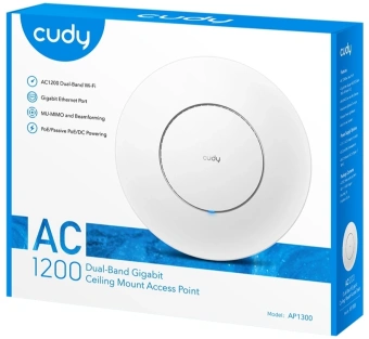 Точка доступа Cudy AP1300 AC1200 Wi-Fi белый - купить недорого с доставкой в интернет-магазине