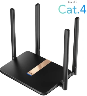 Маршрутизатор Cudy LT500D AC1200 Wi-Fi cat. 4 черный - купить недорого с доставкой в интернет-магазине