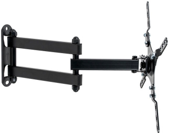 Кронштейн для телевизора Kromax DIX-13 черный 15"-42" макс.20кг настенный поворотно-выдвижной и наклонный - купить недорого с доставкой в интернет-магазине