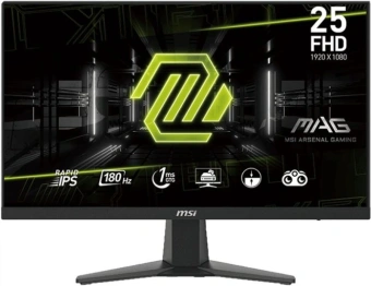 Монитор MSI 24.5" Mag 256F черный IPS LED 16:9 HDMI 250cd 178гр/178гр 1920x1080 180Hz DP FHD 3.25кг - купить недорого с доставкой в интернет-магазине