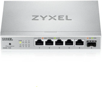 Коммутатор Zyxel XMG-105-ZZ0101F (L2) 5x2.5Гбит/с 1SFP+ неуправляемый - купить недорого с доставкой в интернет-магазине
