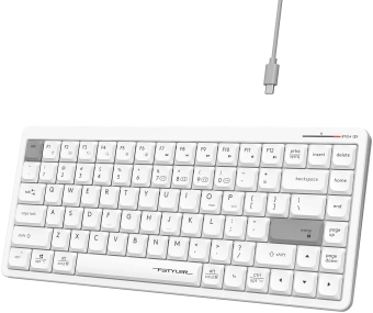 Клавиатура A4Tech Fstyler FBX53C белый USB беспроводная BT/Radio slim Multimedia (FBX53C) - купить недорого с доставкой в интернет-магазине