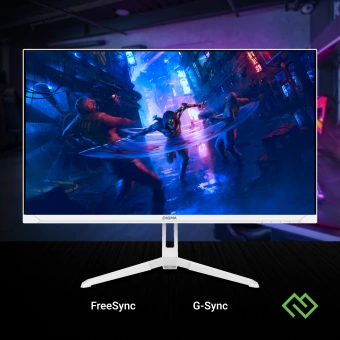 Монитор Digma 23.8" Overdrive 24P410F белый IPS LED 1ms 16:9 HDMI матовая 300cd 178гр/178гр 1920x1080 200Hz G-Sync FreeSync DP FHD USB 3.7кг - купить недорого с доставкой в интернет-магазине