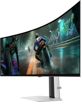 Монитор Samsung 49" Odyssey OLED G9 S49DG910SIXCI серебристый OLED LED 32:9 HDMI полуматовая HAS 250cd 178гр/178гр 5120x1440 144Hz FreeSync Premium Pro DP USB 12.9кг - купить недорого с доставкой в интернет-магазине
