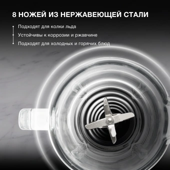 Блендер стационарный Hyundai HYB-S4921 1500Вт серебристый/черный - купить недорого с доставкой в интернет-магазине