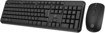 Клавиатура + мышь Оклик S277W клав:черный мышь:черный USB беспроводная Multimedia (2066172) - купить недорого с доставкой в интернет-магазине