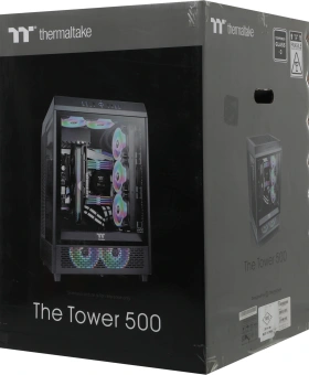 Корпус Thermaltake The Tower 500 черный без БП ATX 11x120mm 5x140mm 4xUSB3.0 audio bott PSU - купить недорого с доставкой в интернет-магазине