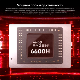 Моноблок Chuwi Unitech 24 23.8" Full HD Ryzen 5 6600H (3.3) 16Gb SSD512Gb 660M Windows 11 Pro GbitEth WiFi BT 48W клавиатура мышь Cam белый 1920x1080 - купить недорого с доставкой в интернет-магазине