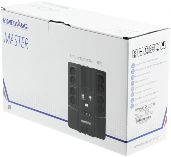 Источник бесперебойного питания Импульс Мастер 600 360Вт 600ВА черный - купить недорого с доставкой в интернет-магазине