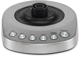 Чайник электрический Hyundai HYK-S7770 1.7л. 2200Вт серебристый/черный корпус: металл - купить недорого с доставкой в интернет-магазине