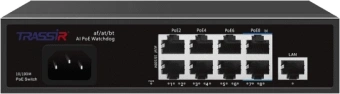 Коммутатор Trassir TR-NS1109-120-8PoE (L2) 9x100Мбит/с 8PoE неуправляемый - купить недорого с доставкой в интернет-магазине