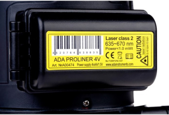 Уровень лазер. Ada PROLiner 4V 2кл.лаз. 635нм цв.луч. красный 6луч. (А00474) - купить недорого с доставкой в интернет-магазине