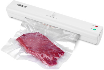Вакуумный упаковщик Kitfort КТ-1506 100Вт 0.6Бар шир.пак.:28см белый - купить недорого с доставкой в интернет-магазине