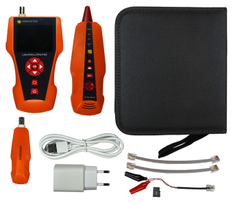Тестер кабельный Lanmaster LAN-PRO-L/TPK-POE (упак:1шт) оранжевый - купить недорого с доставкой в интернет-магазине