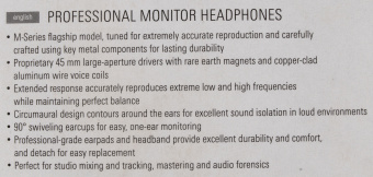 Наушники мониторные Audio-Technica ATH-M70X 3м черный проводные оголовье (80000182) - купить недорого с доставкой в интернет-магазине