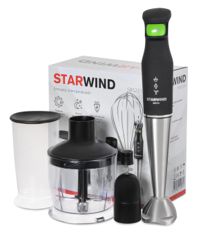 Блендер погружной Starwind SBS2212w 800Вт черный/зеленый - купить недорого с доставкой в интернет-магазине