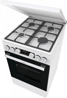 Плита Комбинированная Gorenje GK5C42WF-B белый (металлическая крышка) реш.чугун - купить недорого с доставкой в интернет-магазине