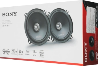 Колонки автомобильные Sony XS-FB131E (без решетки) 230Вт 89дБ 4Ом 13см (5дюйм) (ком.:2кол.) коаксиальные однополосные - купить недорого с доставкой в интернет-магазине