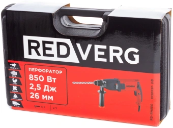 Перфоратор RedVerg RD-RH850 патрон:SDS-plus уд.:2.5Дж 850Вт (кейс в комплекте) - купить недорого с доставкой в интернет-магазине