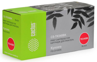 Картридж лазерный Cactus CS-TK540Bk черный (5000стр.) для Kyocera FS-C5100DN - купить недорого с доставкой в интернет-магазине