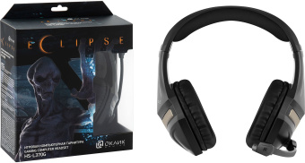 Наушники с микрофоном Оклик HS-L370G ECLIPSE черный 2м мониторные оголовье (1090730) - купить недорого с доставкой в интернет-магазине