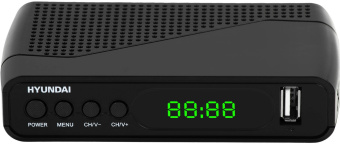 Ресивер DVB-T2 Hyundai H-DVB500 черный - купить недорого с доставкой в интернет-магазине