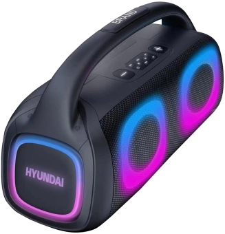 Колонка порт. Hyundai H-PS1027 черный 80W 2.0 BT 10м 3600mAh - купить недорого с доставкой в интернет-магазине