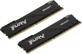 Память DDR4 2x16Gb 3200MHz Kingston KF432C16BBK2/32 Fury Beast Black RTL Gaming PC4-25600 CL16 DIMM 288-pin 1.35В single rank - купить недорого с доставкой в интернет-магазине
