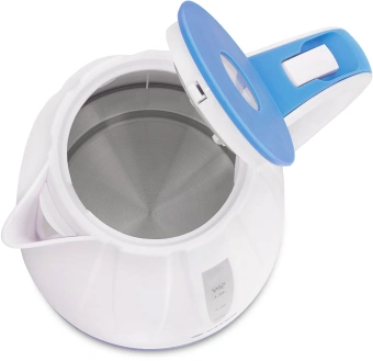 Чайник электрический Vitek VT-7031 1.7л. 2200Вт белый/голубой корпус: пластик (7031-VT) - купить недорого с доставкой в интернет-магазине