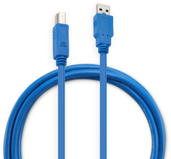 Кабель Buro USB A(m) USB B(m) 1.8м (USB3.0-AM/BM) синий - купить недорого с доставкой в интернет-магазине