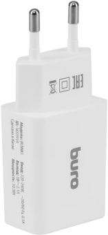 Сетевое зар./устр. Buro BUWA1 10.5W 2.1A USB-A универсальное белый (BUWA10S100WH) - купить недорого с доставкой в интернет-магазине