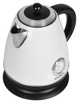 Чайник электрический Hyundai HYK-S4502 1.7л. 2200Вт жемчужный/черный корпус: металл/пластик - купить недорого с доставкой в интернет-магазине