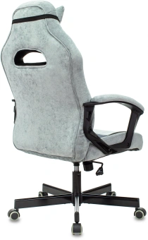 Кресло игровое Zombie VIKING 6 KNIGHT Fabric голубой с подголов. крестов. металл - купить недорого с доставкой в интернет-магазине