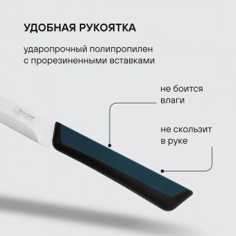 Набор ножей кухон. Rondell Del mar RD-1853 компл.:4предм. разд.дос. синий блистер - купить недорого с доставкой в интернет-магазине