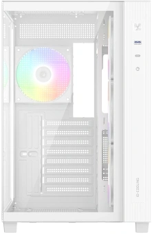 Корпус ID-Cooling View 510 белый без БП ATX 10x120mm 1xUSB3.0 audio bott PSU - купить недорого с доставкой в интернет-магазине