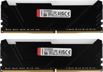 Память DDR4 2x32GB 3200MHz Kingston KF432C16BB2AK2/64 Fury Beast RGB RTL Gaming PC4-25600 CL16 DIMM 288-pin 1.35В dual rank с радиатором Ret - купить недорого с доставкой в интернет-магазине